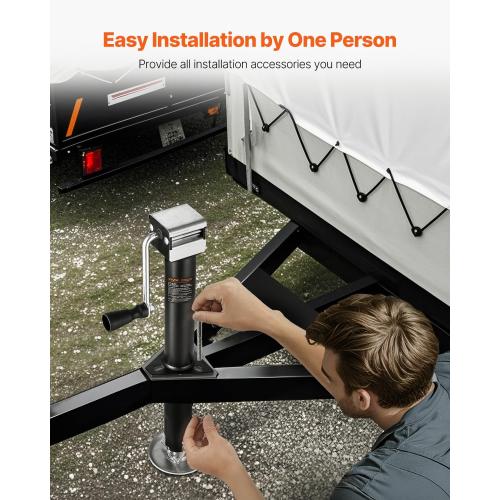 VEVOR 5000 lbs A-Frame Trailer Jack, 15 Vertical Travel, Adjustable Drop Leg, for Horse, Utility, Yacht Trailers