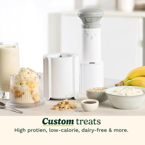 Cuisinart Ice Cream Maker – Cuisinart FastFreeze 5-in-1 Ice Cream, Milkshakes, Slushies, Sorbets and Mix-Ins, Freeze Wand, Two 0.5-Pint Mixing Cups with Lids, Easy to Clean, ICE-FD10‼️light dirt‼️