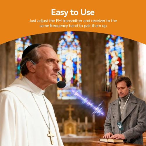 Retekess TR503 Church Translation System, FM Listening Device(1 TX 10 RX)