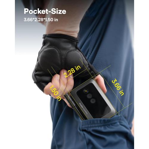 HOTO Mini Bike Tire Pump, 25s Fast Inflate Bicycle Pump with Guage, 150PSI Portable Electric Bike Air Pump with Presta and Schrader Valve for Road Bike, Motorcycle, Mountain Bike, Car, Sports Ball