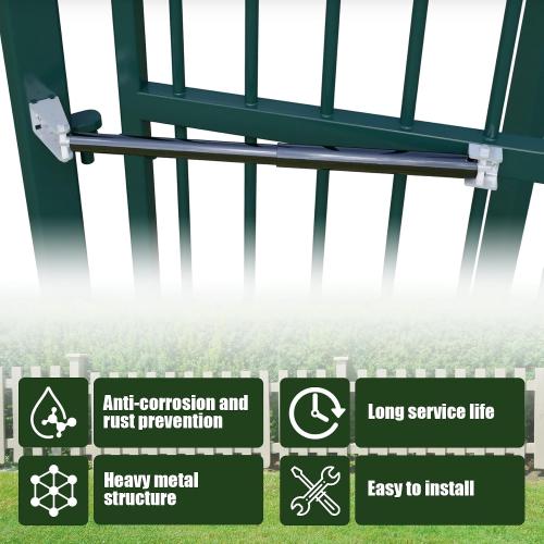TB600B Hydraulic Heavy Duty Gate Closer for Outdoor Gate 150 to 250 Pounds in Weight, 44 to 72Inches in Width Suitable for Farms, Pastures, Open Stadiums, Home Yards (Black)‼️incomplete‼️