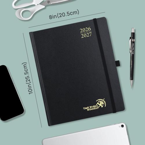 POPRUN Monthly Planner 2026-2027, Large-8 x 10, 18 Month Calendar Book