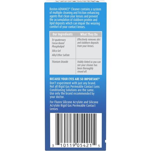 Boston ADVANCE Cleaner Contact Lens Solution for Rigid Gas Permeable Lenses from Bausch   Lomb, 1 fl. oz.
