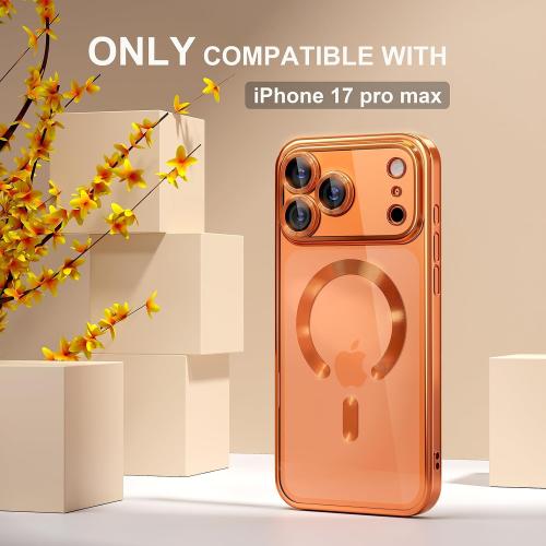 Misea Magnetic for iPhone 17 Pro Max Case Compatible MagSafe Orange