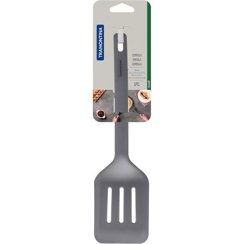 Tramontina 25810/160 TRAMONTINA 25810/160 Perforated Turner Molde 11.8 inches (30 cm) Gray Silicone Turner Heat Resistant Dishwasher Safe Made in Brazil NEEDS CLEANING