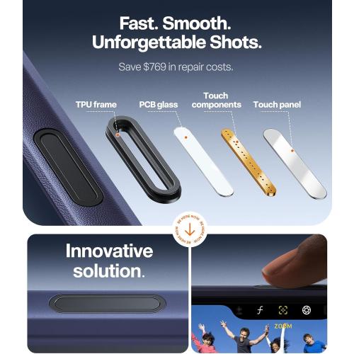 TORRAS for iPhone 17 Pro Max Case with Stand, [Fit for MagSafe] [Military-Grade Protection] [Camera Control] Translucent Slim for iPhone 17 Pro Max Phone Case Anti-Fingerprint Ostand, Deep Blue