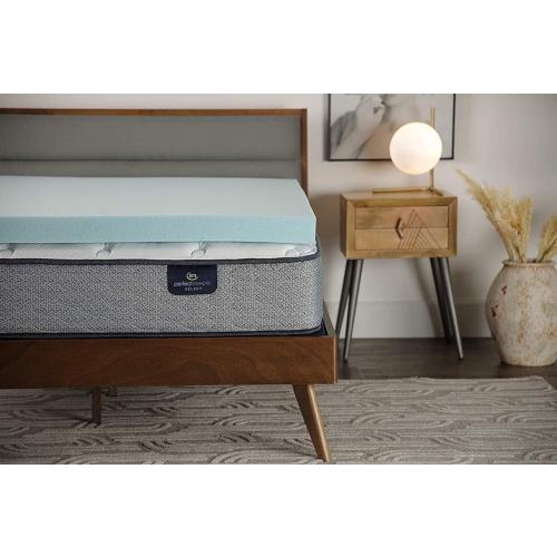 Serta ThermaGel Cooling, Pressure-Relieving Memory Foam Mattress Topper, 3 Inch, King, Made in The USA