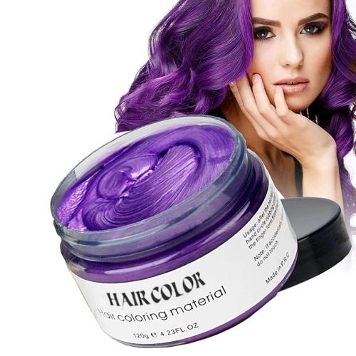 Temporary Hair Color Wax Dye,Hair Color Spray,  (Purple, 1 Pack)