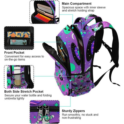 Cute Astronauts Alien Space Backpacks for Girls Boys