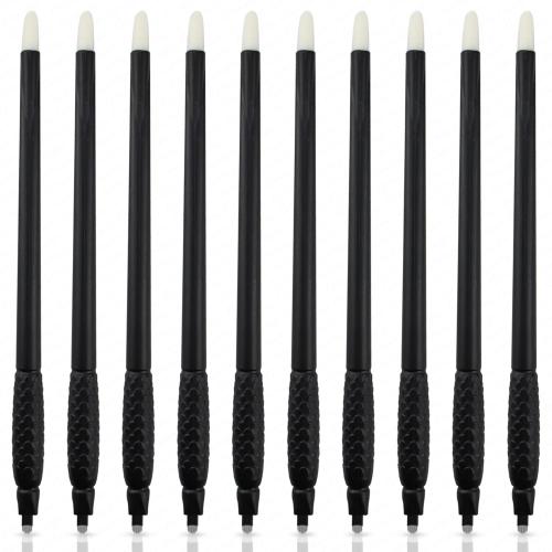Disposable Microblading Eyebrow Pen – Nano Blade Tattoo Hand Tool with Pigment Sponge for Precise Brow Shaping ( Black 0.15 18U)