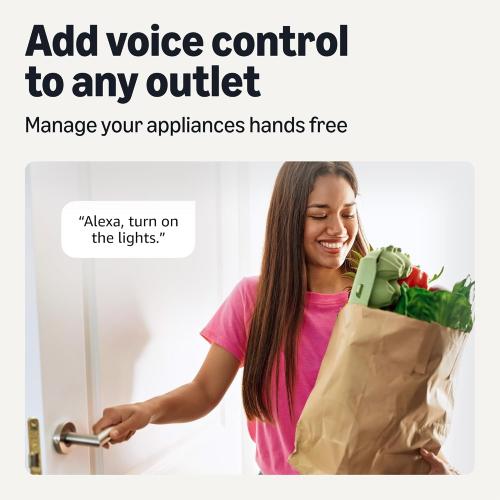 Amazon Basics Smart Plug, Matter Compatible, Compatible with Amazon Alexa, Google Home, Apple HomeKit, Matter Hub Required, 2.4 GHz Wi-Fi only, White, X-Pack