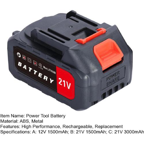 Weed Eater Replacement Battery,High Performance Rechargeable Weed Eater Battery 12/21V 1500/3000mAh Battery for Weed Mover Lithiums Batteries for Weed Eater Cordless Tool Battery Packs 21V