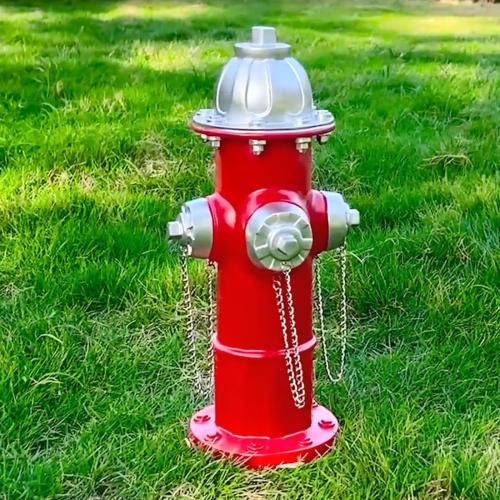 ‼️has mild scratches‼️ Dog Fire Hydrant Pee Post Statue with 4 Stakes, Fake Fire Hydrant for Dogs to Pee On Puppy Pee Post Training Tool Yard Garden Indoor Lawn Ornament Outdoor Statue (17.5 * 7.3 inch)