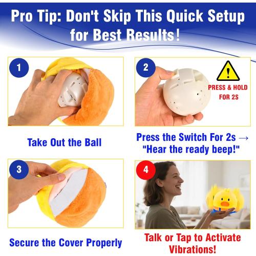 Interactive Dog Toys, Rechargeable Vibrating, Jumping,Talking & self-Moving Dog Toys, Puppy Toys to Keep Them Busy, Anxiety Relief & Boredom Buster for Small & Medium Dogs