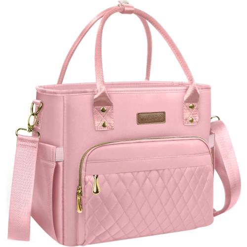 Lunch Bag Lunch Box Women - Leakproof Insulated Lunch Cooler Bag for Women - Large Lunch Tote Bags Adults, Pink