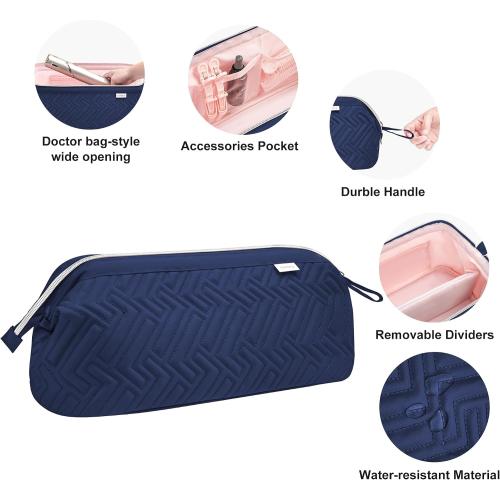 Leudes Hair Tools Travel Bag for Shark Flexstyle Carrying Case Portable Shark Hair Air Wrap Dryer Case Waterproof Dustproof Flat Curling Iron Travel Organizer (Blue)