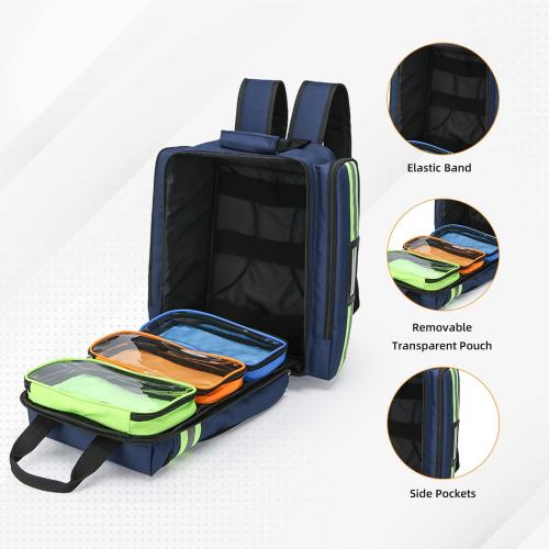 Medical Bag Backpack Empty First Aid Backpack Emergency Empty,Medicine Bag Empty，Medical Bag Organizer，Emergency Medical Backpack,First Aid Backpack, Medicine Mag for Traveling Nurses(Bag Only)