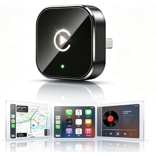 Wireless CarPlay Adapter,Supports iPhone & Android Phones