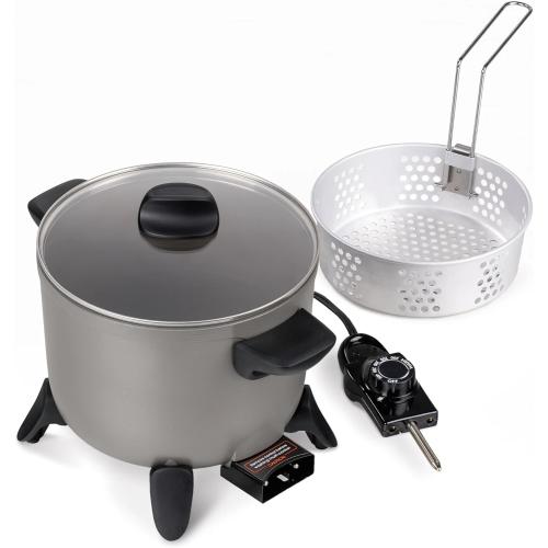 Electric Kitchen Kettle Multi-Cooker - Non-Stick Electric Deep Fryer for Home Kitchen