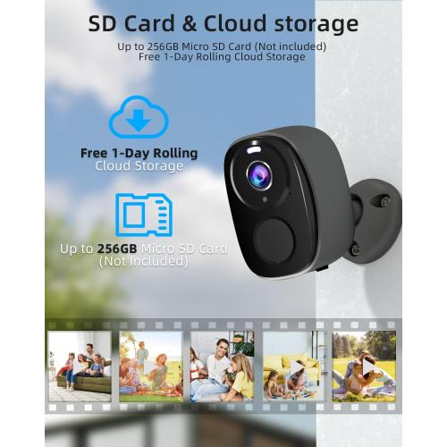5G/2.4G WiFi Security Cameras Wireless Outdoor, 2K 5G Security Camera with AI Motion Detection, Color Night Vision, Siren, IP65, 2-Way-Audio, Support Alexa&Google Assistant, Cloud/SD (1)