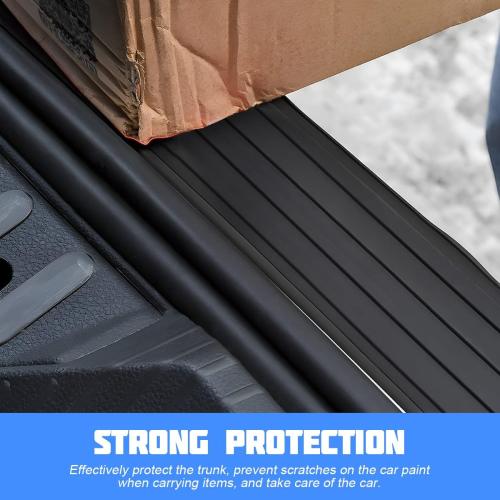 Car Rear Bumper Protector Guard - Anti-Scratch, Non-Slip, 40.9in Black Rubber Accessory