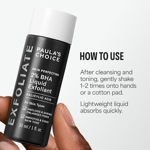 Paula's Choice SKIN PERFECTING 2% BHA Liquid Exfoliant with Salicylic Acid, Facial Polish for Pores, Wrinkles & Fine Lines, Suitable for Blackhead-Prone Skin, Fragrance-Free