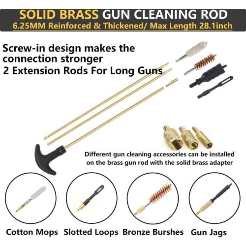 iunio Gun Cleaning Kit, Universal Gun Cleaning Kit for All Caliber Shotgun Pistol Rifle Cleaning Kit with Mat Portable Case