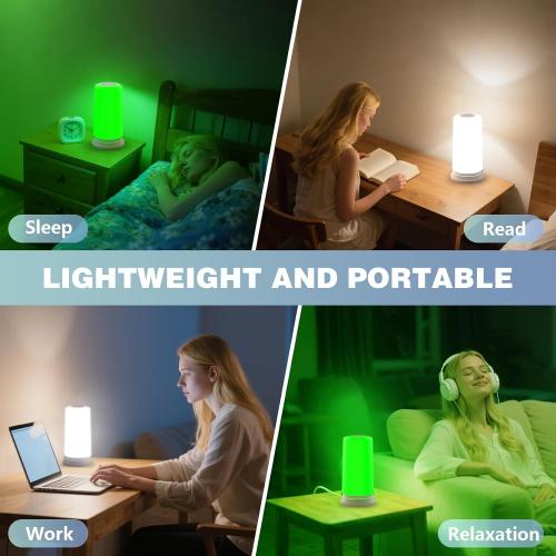 Green Light Therapy for Migraines, Headaches, Insomnia, Anxiety Relief, 520nm Narrow Band Green Migraine Light Sleep Aid Lamp to Support Deep Relaxation, Dimmable Sleep Device