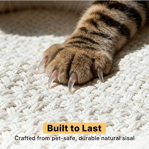 Veehoo Couch Protector from Cat Claws, Couch End Table with Cat Scratch Panel and Scratching Posts, Pet Corner Sofa Side Table Scratcher, Back Walnut, Left‼️used‼️