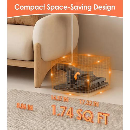 Color Orange 2025 New Under Desk Elliptical Machine,Portable Seated Pedal Exercise Machine for Seniors,Mini Ellipse Leg Exerciser with 12 Adjustable Speeds&Remote Control,Quiet&Compact for Home Office(Orange)