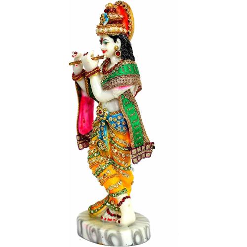 eSplanade Resin Krishna Statue Murti Idol Sculpture (11) Multicolour