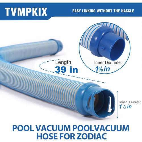 Pool Cleaner Hose for Zodiac MX6 MX8 Replacement Parts, 39 Inch R0527700 Twist Lock Pool Vacuum Hose (8pack)