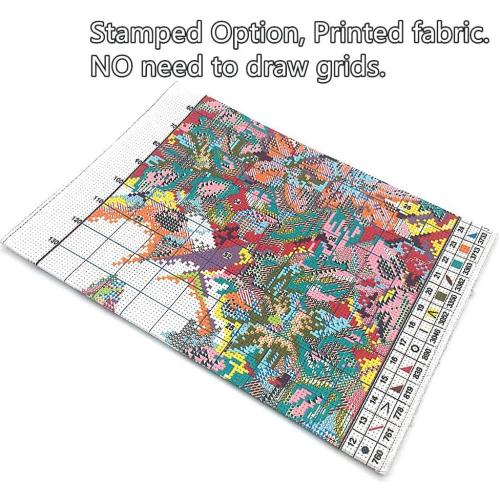Cross Stitch Kits, Three Birds Awesocrafts Easy Patterns Cross Stitching Embroidery Kit Supplies Christmas Gifts, Stamped or Counted (Birds, Stamped)
