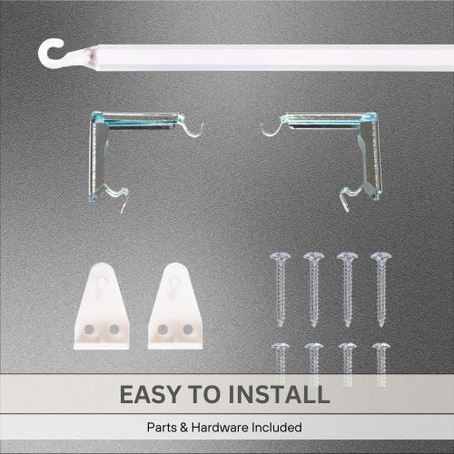 LOTUS & WINDOWARE Cordless 1 Aluminum Mini Blind 46 Wide x 60 Long, White, Room Darkening Metal Indoor Window Blinds for Home and Office