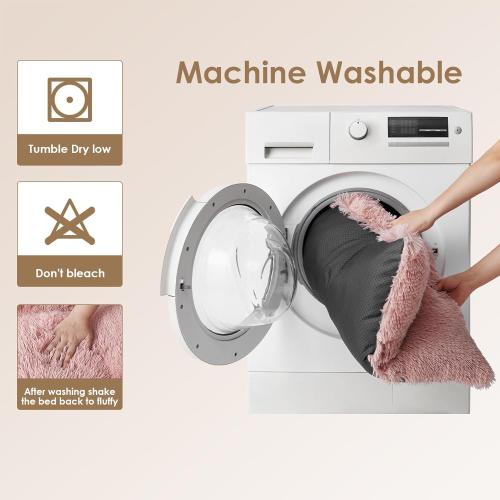 Size XL Color pink EHEYCIGA Fluffy Dog Crate Bed for Extra Large Dogs, Plush Faux Fur Crate Pad, Calming Anti Anxiety XL Dog Bed, Washable Soft Warm Crate Mat with Non-Slip Bottom, Pink