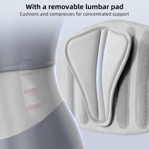 FREETOO Back Brace for Lower Back Pain Women with Bionic Support System, Adjustable Knitted Lumbar Support Belt, Breathable Mesh Design with Lumbar Pad,for Herniated Disc,Sciatica,Scoliosis