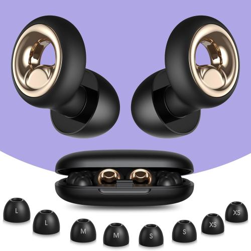 Ear Plugs for Sleeping Noise Cancelling, 60dB Silicone Ear Plugs for Noise Reduction, Reusable Sleeping Earplugs for Snoring, Concert & Shooting Ear Protection with 8 Eartips(Charcoal)
