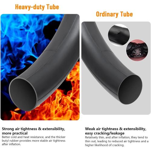 2-PCS 26 Heavy Duty Bike Tubes 26x1.75/1.95/2.125/2.25 AV Schrader Valve (45/57-559) 26 Bicycle Tube Compatible with 26 x 1.75 26x1.95 26x2.0 26x2.10 26x2.125 26x2.20 26x2.25 Tire Tubes