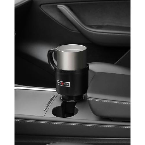 Upgraded Car Cup Holder Expander Adapter with Offset Adjustable Base, Compatible with Yeti 14/24/36/46oz Ramblers, Hydro Flasks 32/40oz, Other Large Bottles Mugs in 3.5-4.0, 1 Pack