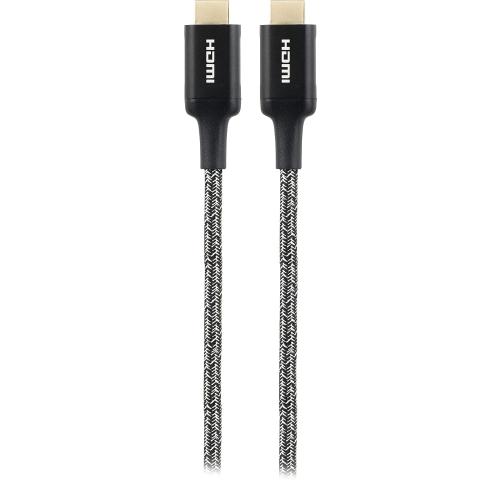Philips Premium Certified HDMI Cable, 4 ft. 1080p 120Hz 4K 60Hz, 18Gbps Ethernet HDMI 2.0, Gold Connectors, Braided Cable, for TV, Monitor, Laptop, PS4, PS5, Xbox One X S, SWV6120P/27