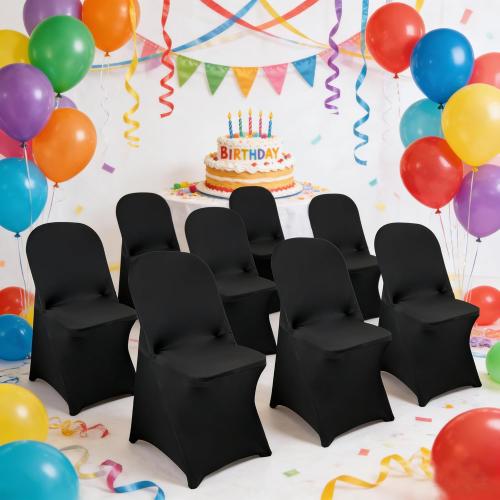 Stretch Spandex Folding Waterproof Chair Covers,Universal Fitted Chair Cover Protector for Wedding Party Banquet Holidays Celebration Decoratio