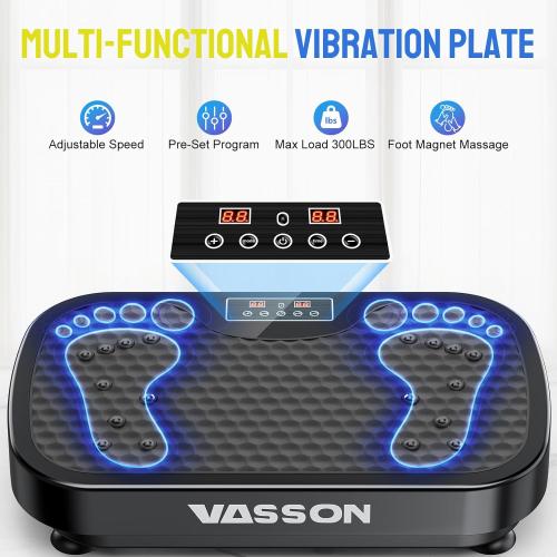 Vasson Vibration Plate Exercise Machine, Power Vibrating Shake Platform for Lymphatic Drainage, Whole Body Vibrate Waver Fitness, Full Body Shaking Board for Home Workouts, Weight Loss, Women