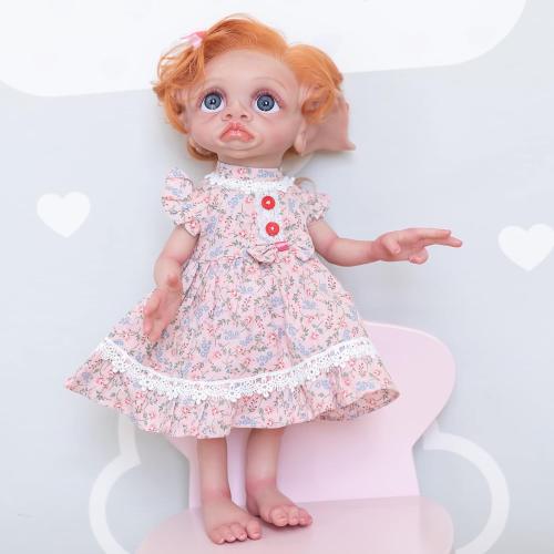 Pinky Reborn Elf Dolls 17 inch 45 cm Reborn Elf Doll Silicone Body Realistic Baby Silicone Full Body Reborn Baby Elf Avatar Real Life Anatomically Correct Babies Dolls (Pink)