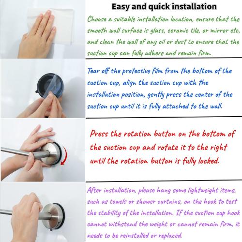 DGYB Adjustable Suction Cup Towel Bar for Bathroom 14 Inch ~ 27 Inch Brushed Nickel Towel Rack Stainless Steel Bath Towel Holder for Glass Shower Door