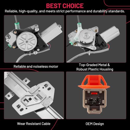 BDFHYK 748-132 Power Window Regulator with Motor Front Right for 2003 2004 2005 2006 2007 2008 2009 2010 2011 Honda Element 03 04 05 06 07 08 09 10 11