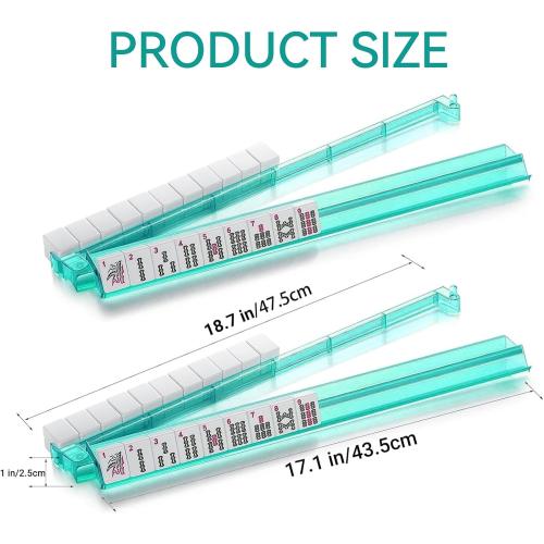 Mahjong Rack Pusher Set, Mahjong Racks with Pushers, 4PCS Acrylic Clear Mahjong Racks, 4 Transparent Acrylic Mahjong Rack, Mahjong Accessories