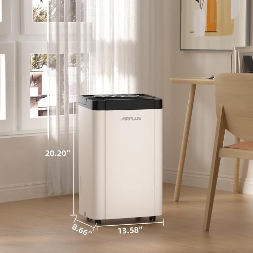 AIRPLUS 4,500 Sq. Ft. 70pint Dehumidifier, Humidity with Auto Shut off, Auto Drain or Manual Drainage, 0.8 gal Water Tank Capacity for Home and Basement