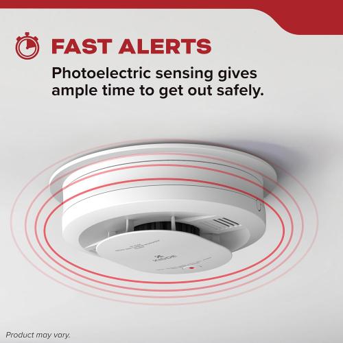 Kidde Smoke Detector, Hardwired & 10-Year Battery Backup, 20SA10-V, 1 Pack
