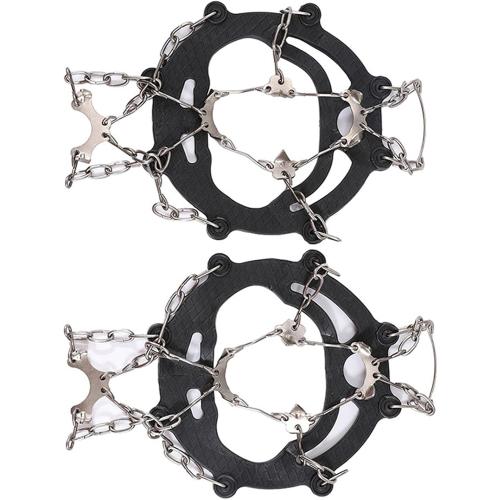 2packs Snow Tractions Cleats Elastics Snow Cleats Light Weight Ice Cleats for Ice and Grass