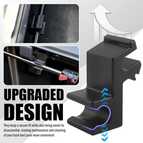 4PCS Upgrade Truck Tonneau Cover Prop Rod Clips Set,Compatible with Undercover Truck Bed Cover Parts Prop Rod Replacement for Enhanced Stability,Hard Tonneau Covers Parts